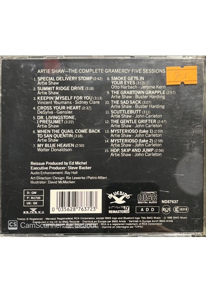 Artie Shaw The Complete Gramercy Five Sessions CD fiyatları