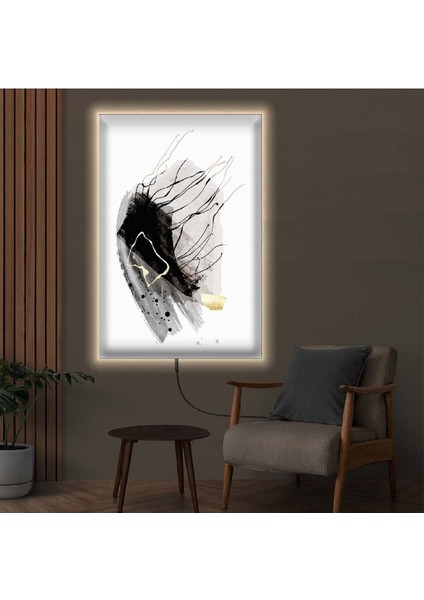 Ledli 50x70 Soyut Desen Kanvas Tablo