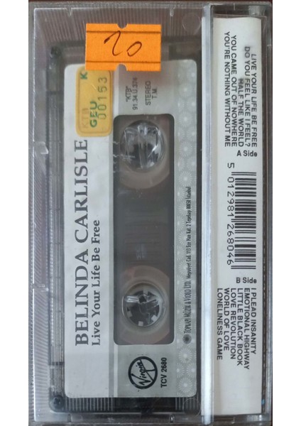 Belinda Carlisle Live Your Life Be Free Açılmamış Jelatininde Kaset