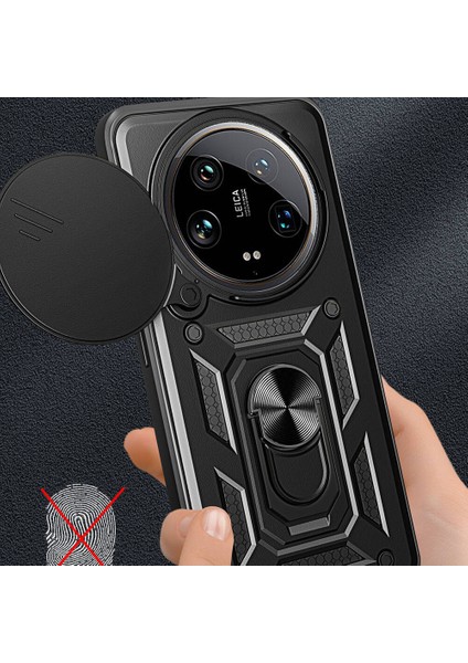 Xiaomi Mi 14 Ultra Kılıf Magnetik Standlı Kamera Korumalı Sürgülü Vega Kapak fiyatları