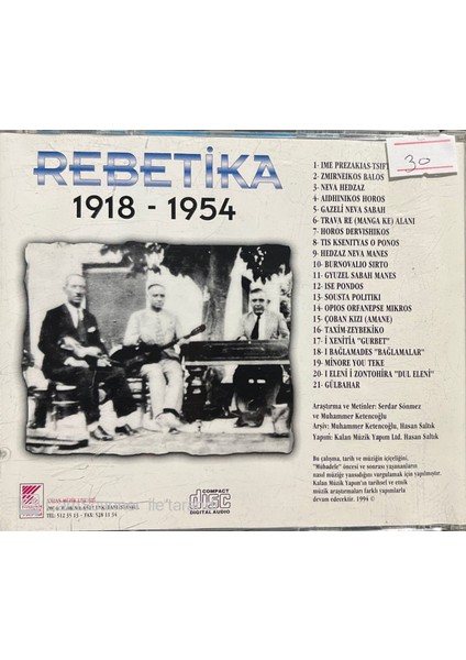 Rebetika 1918-1954 CD fiyatları