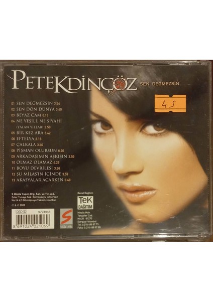 Petek Dinçöz – Sen Değmezsin CD fiyatları