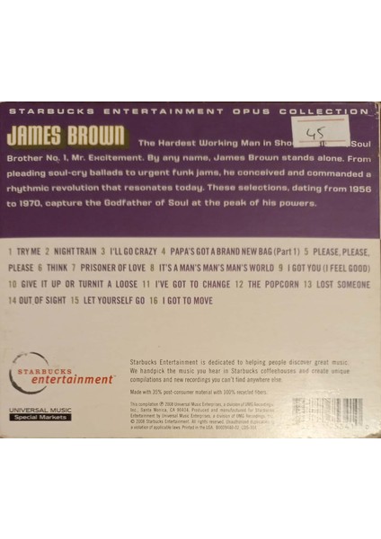 James Brown – Soul Brother No.1 CD fiyatları