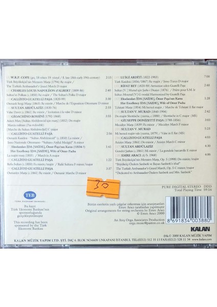 Emre Arıcı Osmanlı Sarayından Avrupa Müziği CD