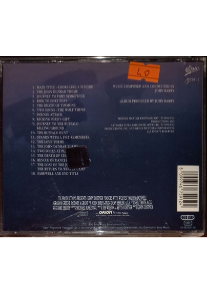 Dances With Wolves John Barry CD