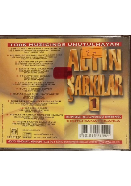 Altın Şarkıular 1 CD