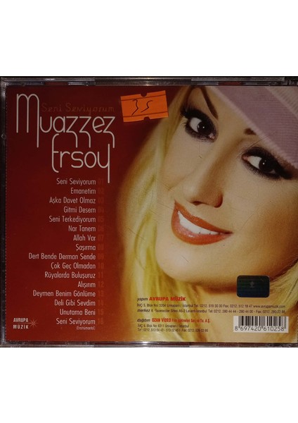 Muazzez Ersoy – Seni Seviyorum CD fiyatları