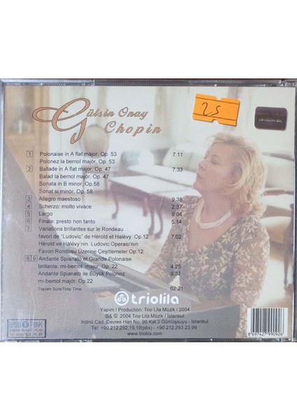 Gülsin Chopin – Trio Lila Classical Series CD