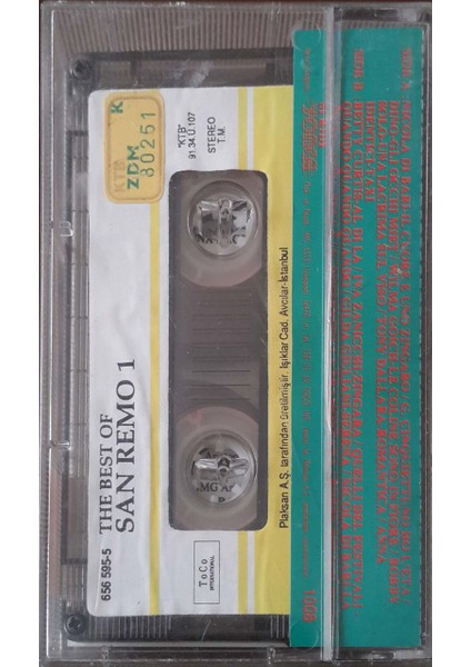 San Remo Italian Love Songs From Kaset fiyatları