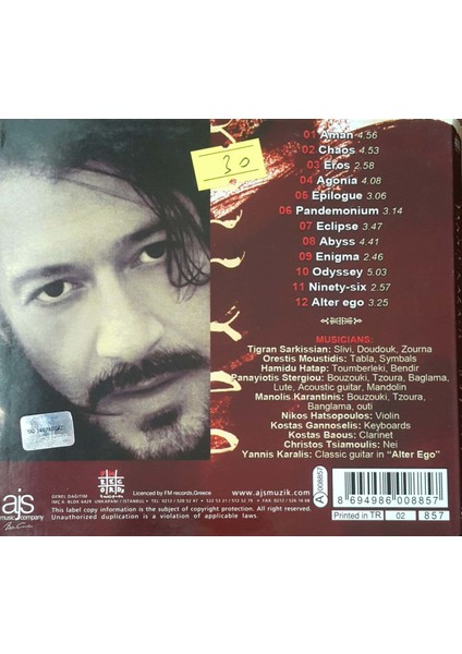 Odyssey – Aman Yannıs Karalis CD fiyatları