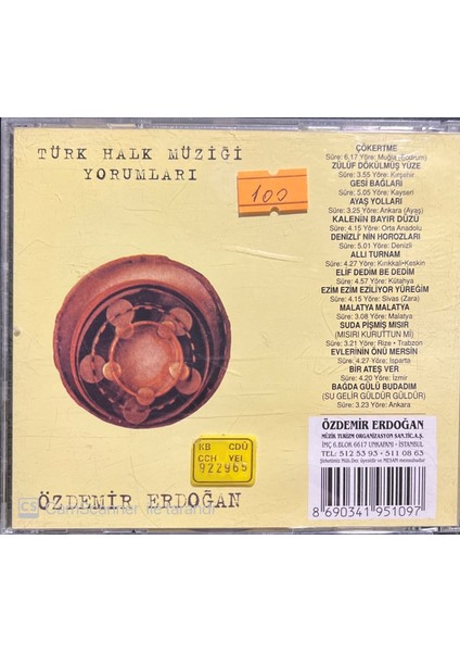 Özdemir Erdoğan - Türk Halk Müziği Yorumları CD fiyatları