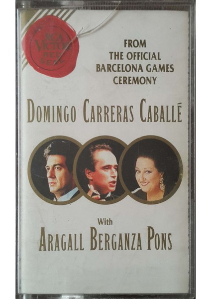 Form The Official Barcelona Games Ceremony Domingo Carreras Caballe With Aragall Berganza Pons Kaset