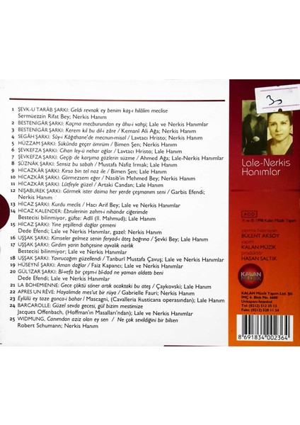 Lale-Nerkis Hanımlar CD fiyatları