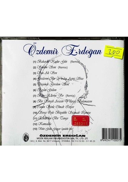 Özdemir Erdogan – Besteler Güfteler 1974 1984 CD fiyatları