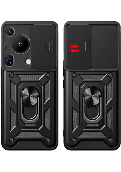 Huawei Pura 70 Ultra Kılıf Magnetik Standlı Kamera Korumalı Sürgülü Vega Kapak fiyatları