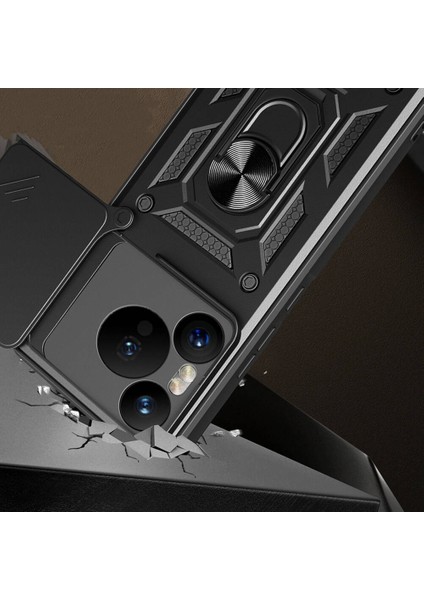 Huawei Pura 70 5g Kılıf Magnetik Standlı Kamera Korumalı Sürgülü Vega Kapak indirimleri