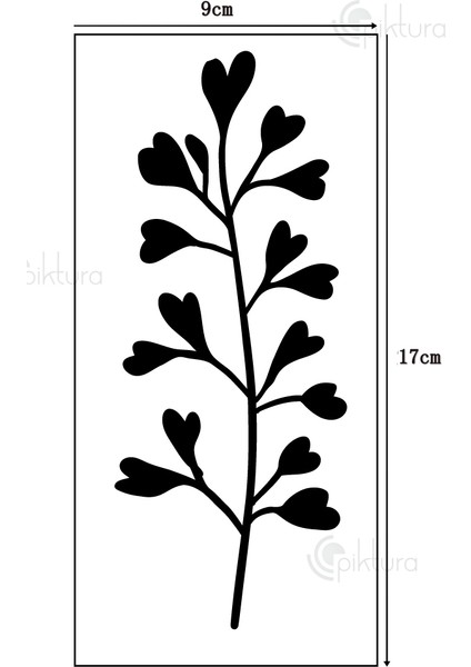 Kır Çiçeği, Floral, Botanik, Yaprak Minimalist Stencil Şablon 3lü Seri No.1