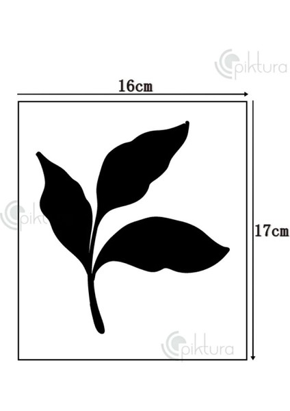 Kır Çiçeği, Floral, Botanik, Yaprak Minimalist Stencil Şablon 3lü Seri No.1