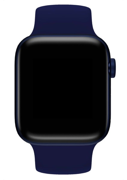 Apple Watch Uyumlu Solo Silikon Kordon - Lacivert - 42/44 - M/l