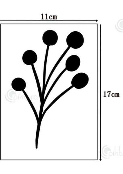 Kır Çiçeği, Floral, Botanik, Yaprak Minimalist Stencil Şablon 3lü Seri No.5