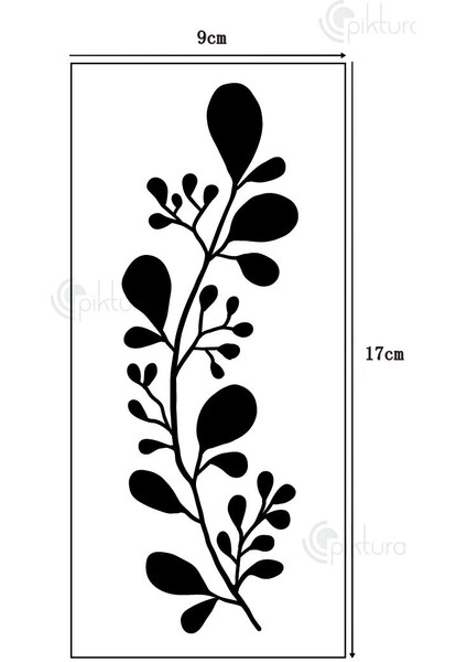 Kır Çiçeği, Floral, Botanik, Yaprak Minimalist Stencil Şablon 3lü Seri No.5