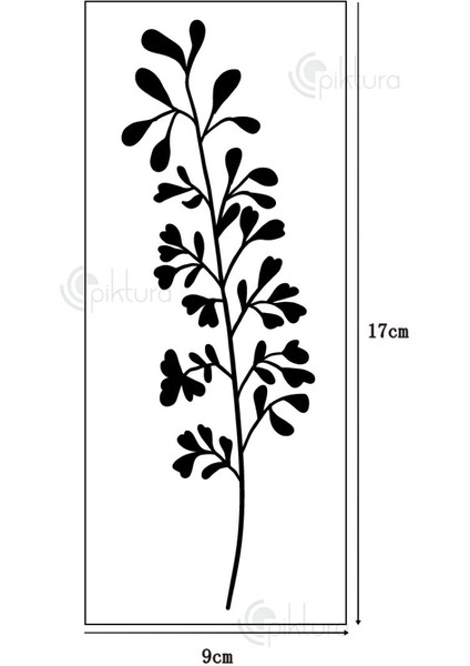 Kır Çiçeği, Floral, Botanik, Yaprak Minimalist Stencil Şablon 3lü Seri No.7