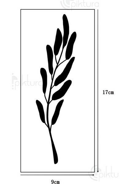 Kır Çiçeği, Floral, Botanik, Yaprak Minimalist Stencil Şablon 3lü Seri No.4