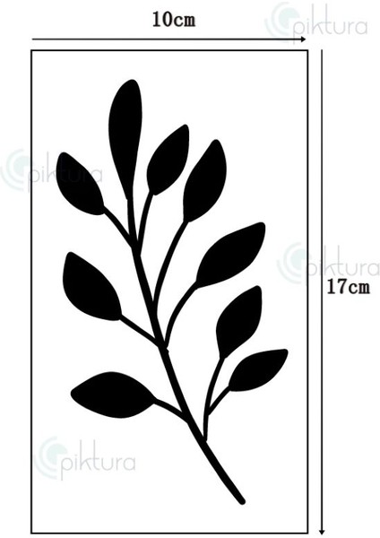 Kır Çiçeği, Floral, Botanik, Yaprak Minimalist Stencil Şablon 3lü Seri No.2