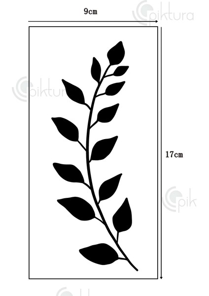 Kır Çiçeği, Floral, Botanik, Yaprak Minimalist Stencil Şablon 3lü Seri No.6