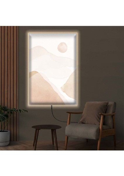 Ledli 70x100 Soyut Desen Kanvas Tablo