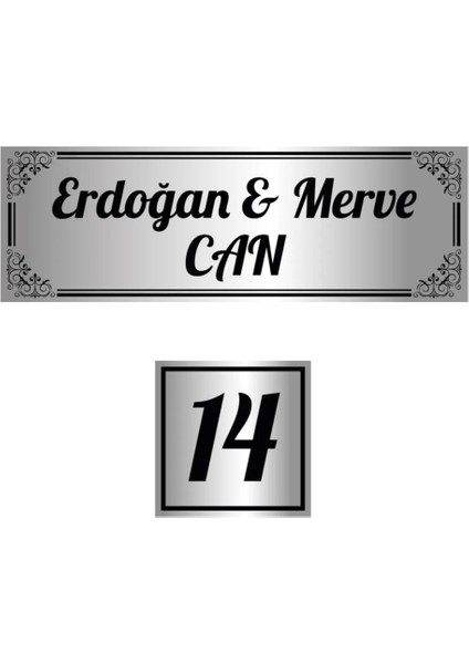 2'li Set Kapı Isimliği Kapı Numarası fiyatları