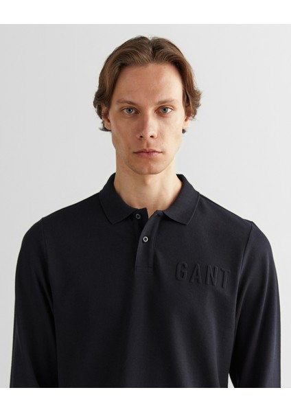 Erkek Siyah Regular Fit Polo Yaka Logolu Polo 2424331T.5 fırsatları