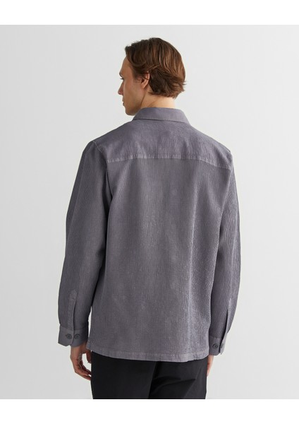 Erkek Gri Oversize Fit Gömlek Yaka Ekose Gömlek 3824317T.95 fiyatları