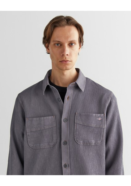 Erkek Gri Oversize Fit Gömlek Yaka Ekose Gömlek 3824317T.95 fırsatları