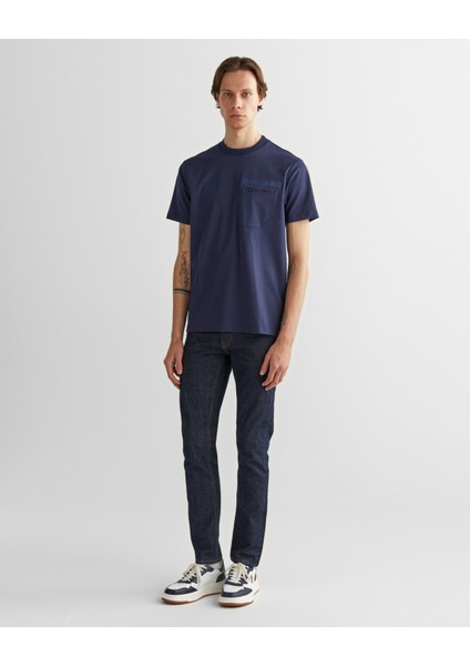 Erkek Lacivert Regular Fit Bisiklet Yaka Logolu T-Shirt 2324355T.410 modelleri