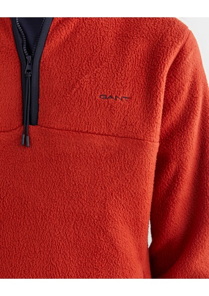 Erkek Bordo Regular Fit Yarım Fermuarlı Sweatshirt 2015078.612