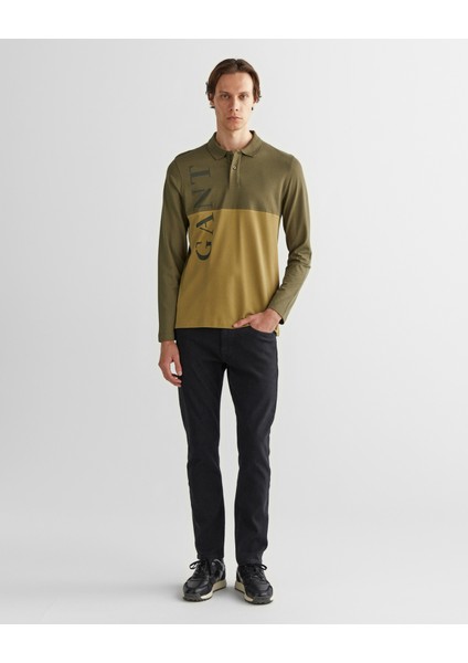 Erkek Yeşil Regular Fit Renk Bloklu Logolu Polo 2424330T.301 modelleri