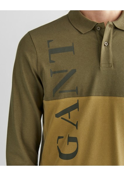 Erkek Yeşil Regular Fit Renk Bloklu Logolu Polo 2424330T.301 indirimleri