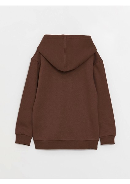 Lcw Kids Kahverengi Baskılı Uzun Kollu Erkek Çocuk Hoodie modelleri