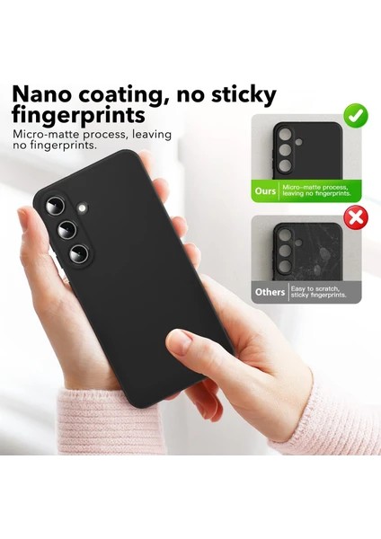 Samsung Galaxy S24 Uyumlu Içi Kadife 3D Kamera Korumalı Darbe Emici Elden Kaymaz Silikon Kılıf indirimleri