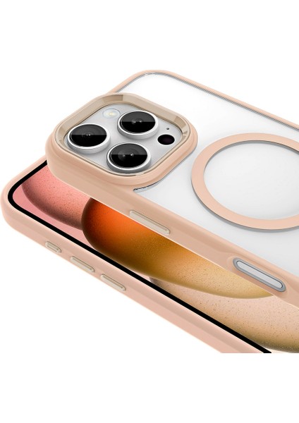 Apple iPhone 16 Pro Kılıf Wireless Şarj Özellikli Krom Magsafe Silikon Kapak fiyatları