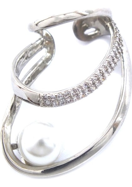 Bz 316L Çelik Inci Taşlı Çelik Ear Cuff Küpe UNK-682