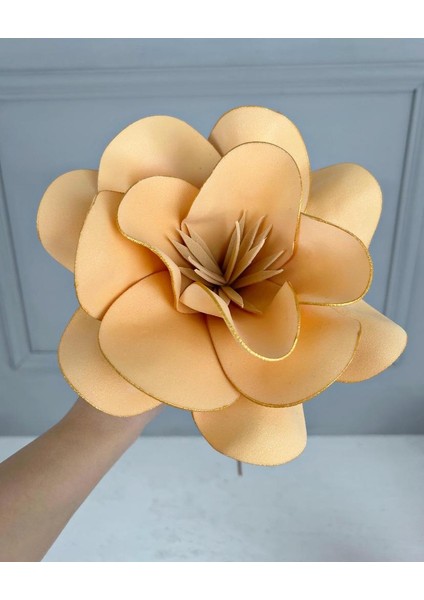 Yapay Tek Dal Çiçek Lateks EVA Kavun İçi Renk Dekoratif Dayanıklı Ev ve Ofis Aksesuarı