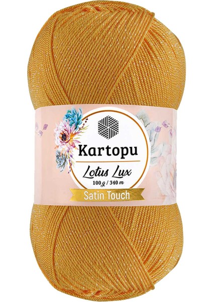 1 Adet Lotus Lux Bikini Büstiyer Bluz Simli Örgü Ipi K318 Koyu Sarı