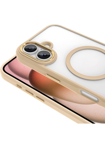 Apple iPhone 16 Plus Kılıf Wireless Şarj Özellikli Krom Magsafe Silikon Kapak modelleri