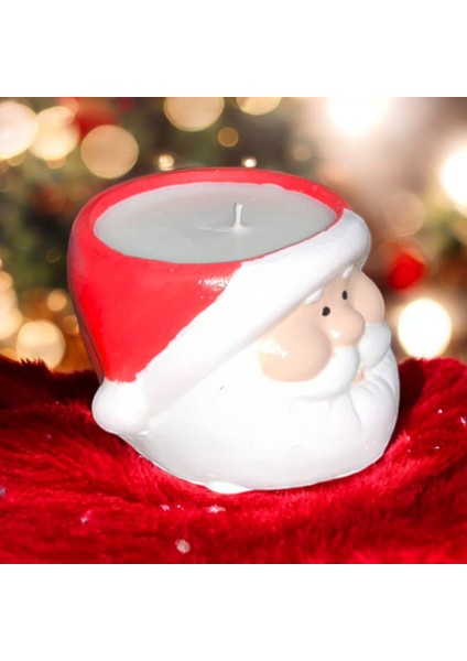El Yapamı Soya Mumu Noel Baba Beton Mumlukta fiyatları