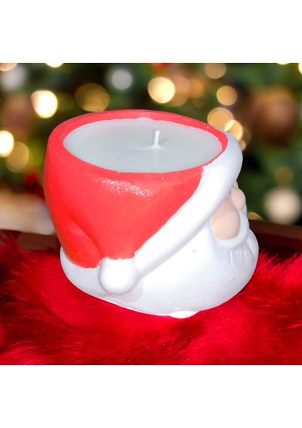 El Yapamı Soya Mumu Noel Baba Beton Mumlukta modelleri