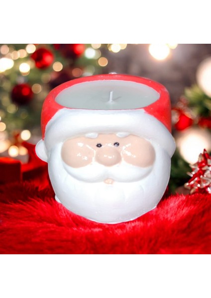 El Yapamı Soya Mumu Noel Baba Beton Mumlukta