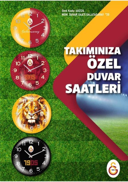 Galatasaray Lisanslı Duvar Saati