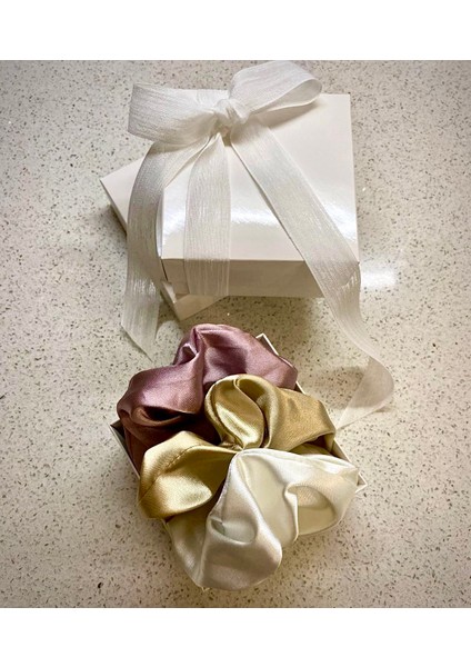 3’lü Premium Saten Saç Tokası - Özel Hediye Kutusunda (Krem,Pembe, Kahve) fiyatları